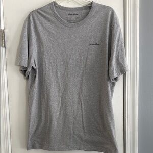 Eddie Bauer Gray Short Sleeve Tee Casual Crew Neck